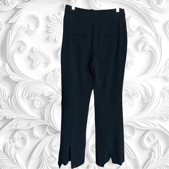 NWT! Mango MNG Back Slit Hems Flowy Trousers In Black Size US 8 - Picture 8 of 12